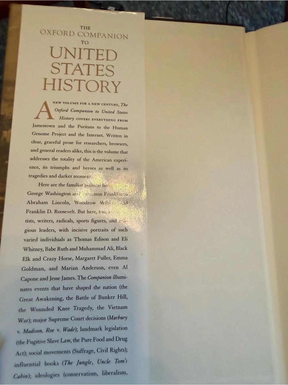 The Oxford Companion to United States History  Hardcover Book